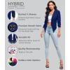 imageHybrid ampamp Company Lightweight Open Front Cardigan Classic Ruched Sleeve Work Office Blazer Suit JacketsRoyal