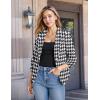 imageHybrid ampamp Company Womens Casual Work Office Blazer Jacket Open Front Shawl with 34 Scrunch Sleeves10280blackWhit
