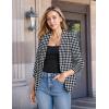 imageHybrid ampamp Company Womens Casual Work Office Blazer Jacket Open Front Shawl with 34 Scrunch Sleeves11252blkivo