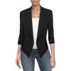 imageHybrid ampamp Company Lightweight Open Front Cardigan Classic Ruched Sleeve Work Office Blazer Suit Jackets1073tblack