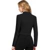 imageHybrid ampamp Company Womens Blazer Cropped Ponte Fabric Open Front Zipper Dress Jacket Casual Slim JacketBlack