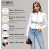 imageHybrid ampamp Company Womens Blazer Cropped Ponte Fabric Open Front Zipper Dress Jacket Casual Slim JacketWhite
