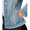 imageHybrid ampamp Company Womens Denim Jacket Embroidered Pearls Beading Jeans Jacket Coat With PocketsJk44172bpmedium Was