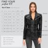 imageOlivia Miller Womens Fashion Faux Leather Biker Jacket Rivet Lapel Shaping Moto OuterwearJk44169black