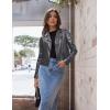 imageOlivia Miller Womens Faux Leather Zip Up Moto Biker JacketJk5208gray