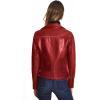 imageOlivia Miller Womens Faux Leather Zip Up Moto Biker JacketJk5208red