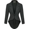 imageHybrid ampamp Company Womens Casual Work High Low Blazer Jacket  JK455901073tgunmetal
