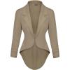 imageHybrid ampamp Company Womens Casual Work High Low Blazer Jacket  JK455901073tkhaki