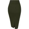 imageHybrid ampamp Company Womens TechnoScuba Stretchy Office Pencil Skirt Made in USA1139olive