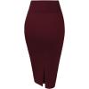 imageHybrid ampamp Company Womens TechnoScuba Stretchy Office Pencil Skirt Made in USA1139wine
