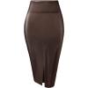 imageHybrid ampamp Company Womens TechnoScuba Stretchy Office Pencil Skirt Made in USA325brown