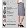imageLexi Womens Stretch Pencil Skirts with Functional Pockets A Line ampamp Destructed Mini Denim SkirtsGrey