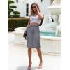 imageLexi Womens Stretch Pencil Skirts with Functional Pockets A Line ampamp Destructed Mini Denim SkirtsGrey