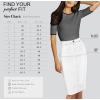 imageLexi Womens Stretch Pencil Skirts with Functional Pockets A Line ampamp Destructed Mini Denim SkirtsSk19411white