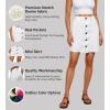 imageLexi Womens Stretch Pencil Skirts with Functional Pockets A Line ampamp Destructed Mini Denim SkirtsSks48013white