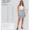 imageLexi Womens Stretch Pencil Skirts with Functional Pockets A Line ampamp Destructed Mini Denim SkirtsSks48017light Wash