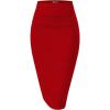 imageHybrid ampamp Company Womens TechnoScuba Stretchy Office Pencil Skirt Made in USA1139red