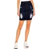 imageLexi Womens Stretch Pencil Skirts with Functional Pockets A Line ampamp Destructed Mini Denim SkirtsIndigo a