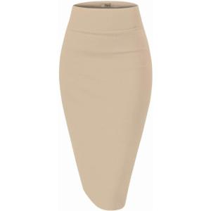 imageHybrid ampamp Company Womens TechnoScuba Stretchy Office Pencil Skirt Made in USATaupe
