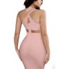 imageHybrid ampamp Company Womens Cross Bandage Fashion Hollow Out Sexy Sleeveless DressDrbd020blush