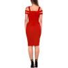imageHybrid ampamp Company Womens Cross Bandage Fashion Hollow Out Sexy Sleeveless DressDrbd70831red