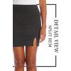 imageHybrid ampamp Company Womens Super Comfort Stretchy Basic Mini Pencil Skirt with Side SlitCharcoal