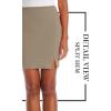 imageHybrid ampamp Company Womens Super Comfort Stretchy Basic Mini Pencil Skirt with Side SlitKhaki