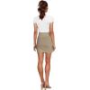 imageHybrid ampamp Company Womens Super Comfort Stretchy Basic Mini Pencil Skirt with Side SlitKhaki