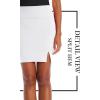 imageHybrid ampamp Company Womens Super Comfort Stretchy Basic Mini Pencil Skirt with Side SlitWhite
