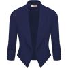 imageHybrid ampamp Company Versatile and Modern Womens Nylon Ponte De Roma Open Blazer JacketJk11331073tnavy