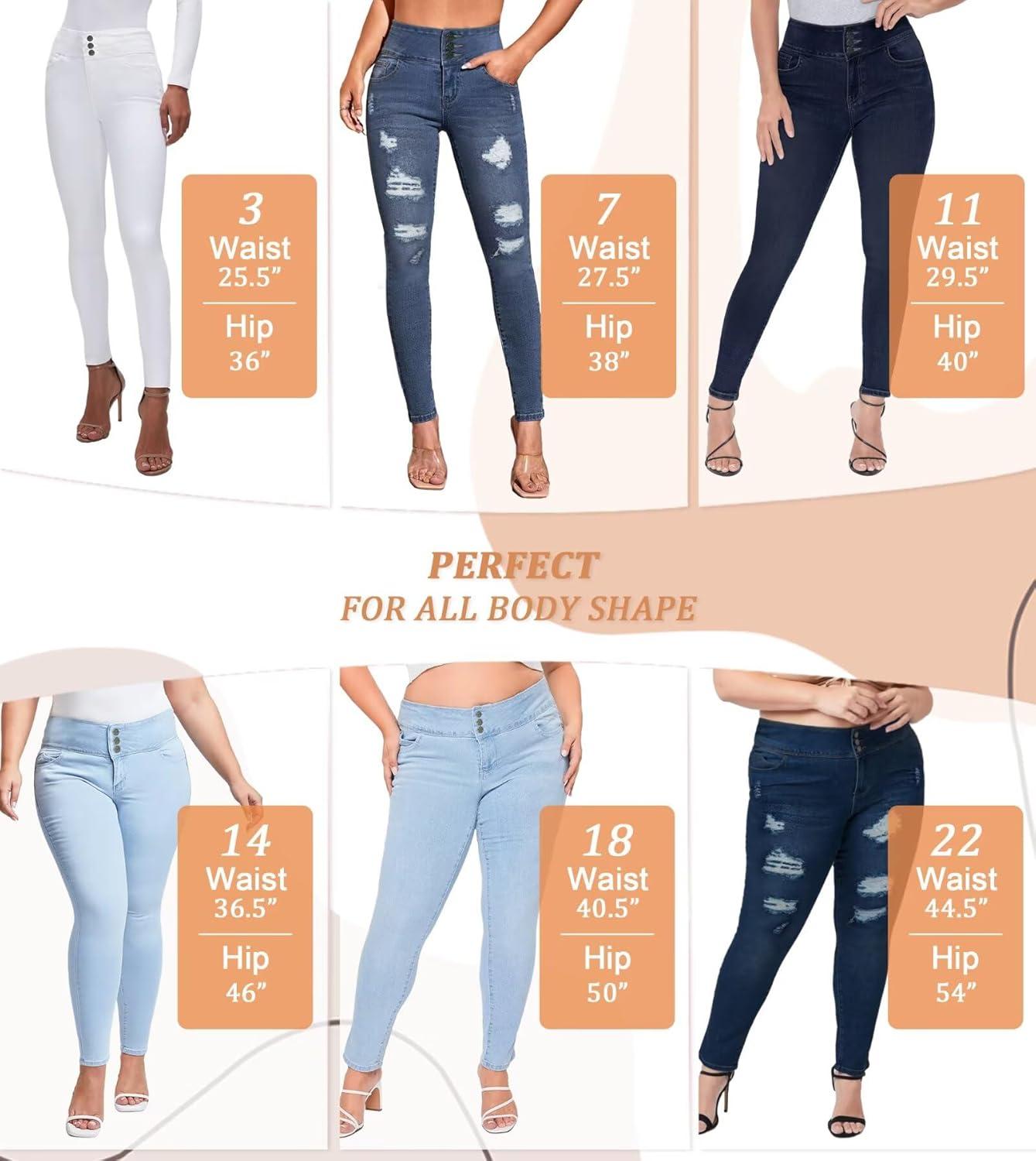 imageHybrid ampamp Company Womens Butt Lift Skinny High Waisted V3 Super Comfy Stretch Denim PantsDestructeddwash