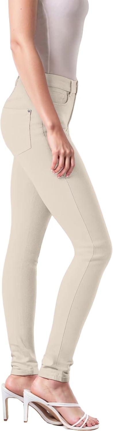 imageHybrid ampamp Company Womens Butt Lift Skinny High Waisted V3 Super Comfy Stretch Denim PantsWinter White