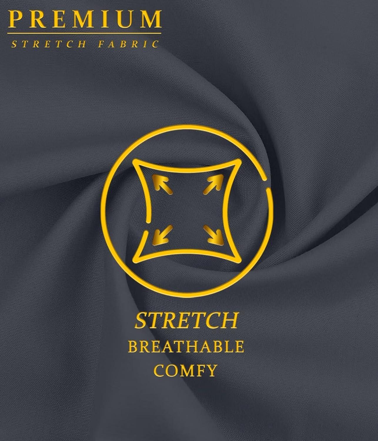 imageHybrid ampamp Company Womens High Waisted Straight Leg Suit Pants Business Work Casual Slacks TrousersCharcoal