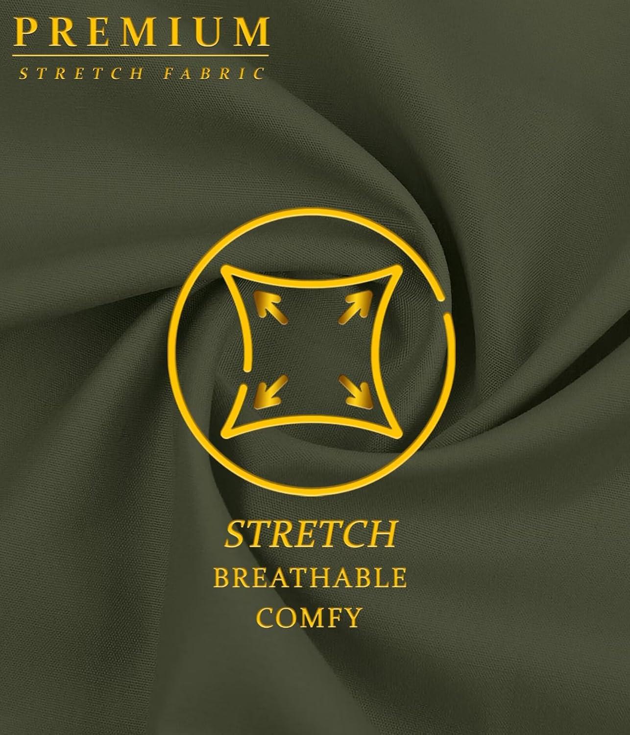 imageHybrid ampamp Company Womens High Waisted Straight Leg Suit Pants Business Work Casual Slacks TrousersOlive