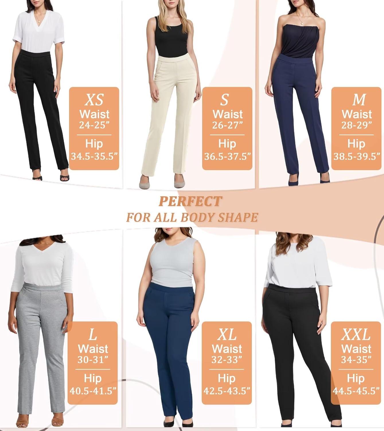 imageHybrid ampamp Company Womens Straight Leg Pull On Pants  Ultra Stretch Ponte  Office ampamp Casual WearGrey