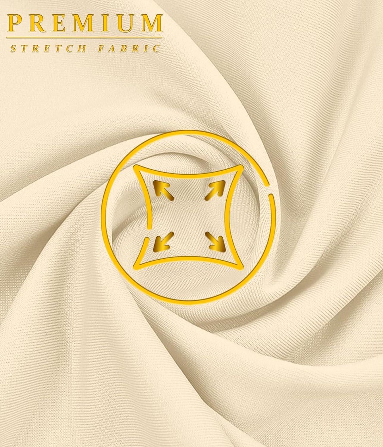 imageHybrid ampamp Company Womens Straight Leg Pull On Pants  Ultra Stretch Ponte  Office ampamp Casual WearIvory