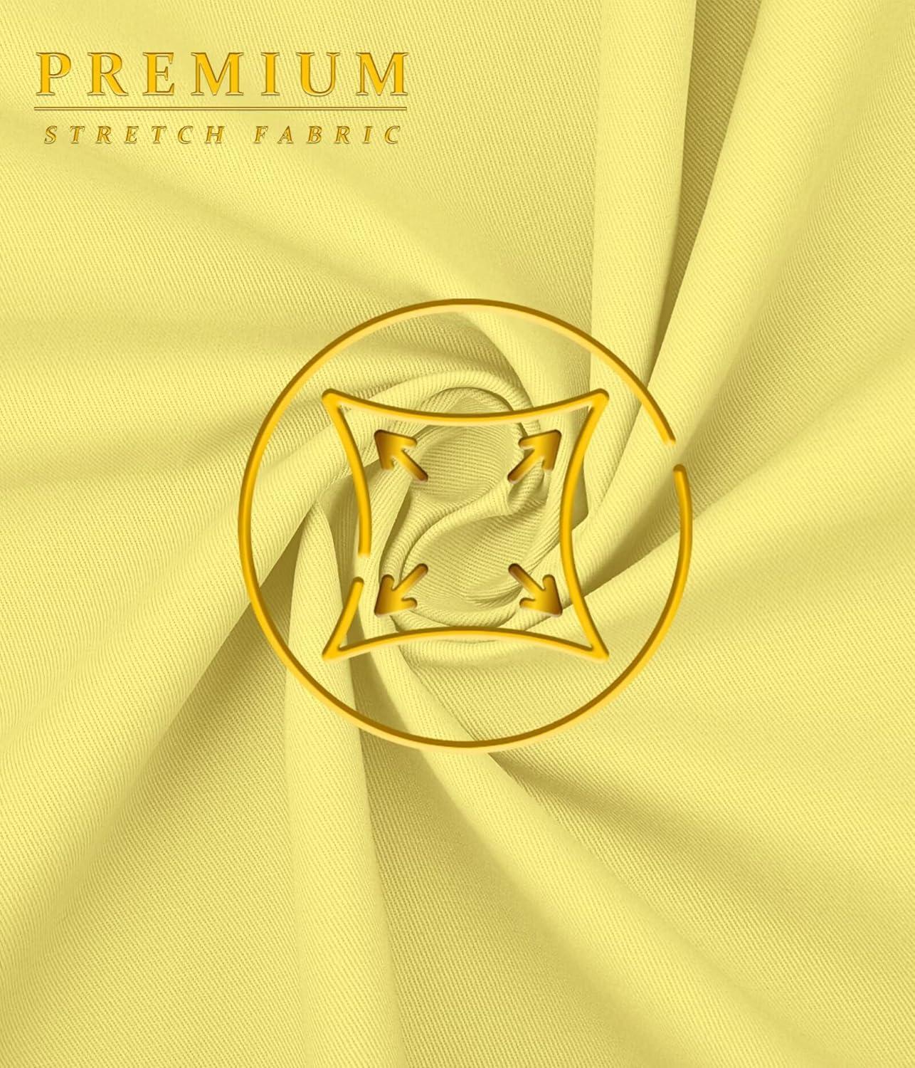 imageHybrid ampamp Company Womens Super Comfy 3 inch Inseam Butt Lifting Stretch TwillDenim ShortsShortyellow