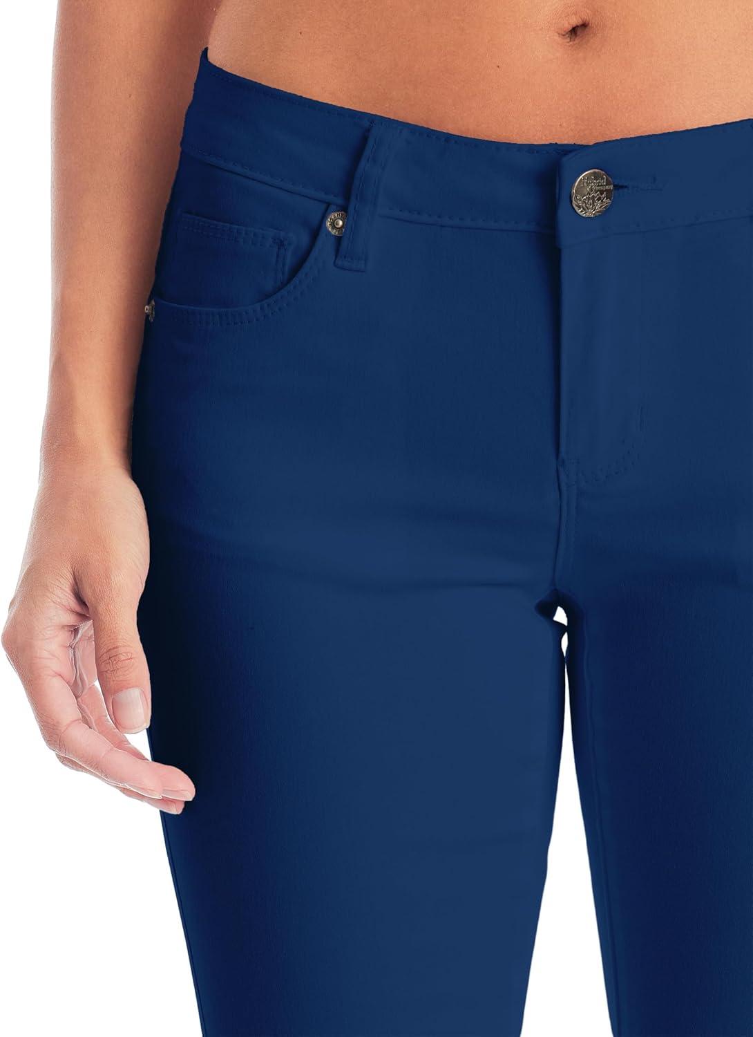 imageHybrid ampamp Company Womens Ultra Stretch Perfectly Shaping Mid Rise Skinny Bermuda Shorts with PocketsBermudablue