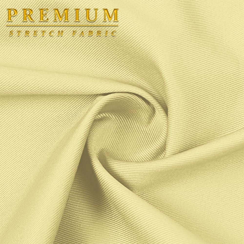 imageHybrid ampamp Company Womens Ultra Stretch Perfectly Shaping Mid Rise Skinny Bermuda Shorts with PocketsBermudapastelyellow