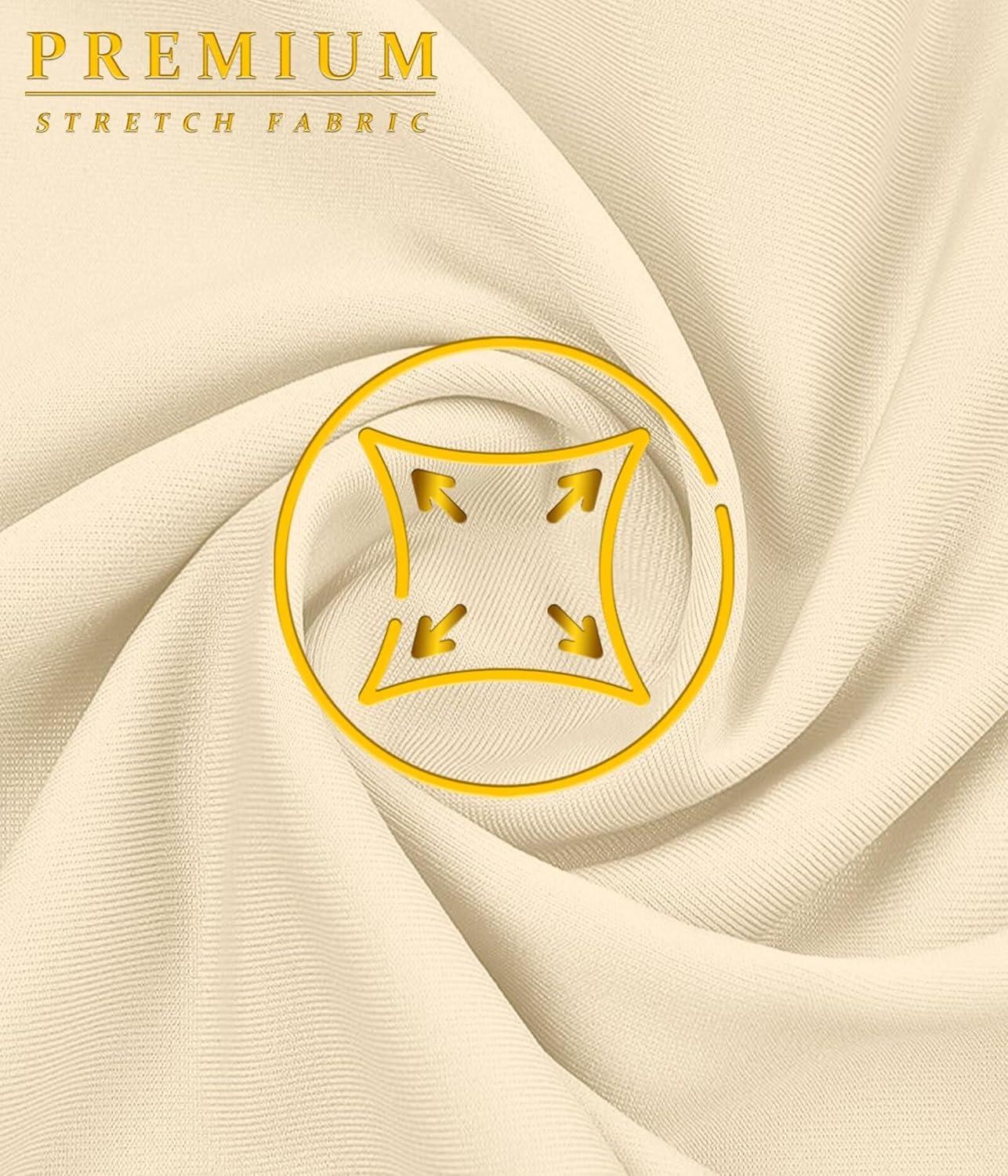 imageHybrid ampamp Company Womens Ultra Stretch Ponte Bootcut Dress Pants  Sleek Pintuck Pull On Faux Pockets Office ampamp CasualIvory