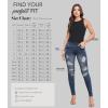 imageHybrid ampamp Company Womens Butt Lift Skinny High Waisted V3 Super Comfy Stretch Denim PantsDestructedmedblu