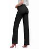imageHybrid ampamp Company Womens High Waisted Straight Leg Suit Pants Business Work Casual Slacks TrousersBlack