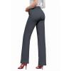 imageHybrid ampamp Company Womens High Waisted Straight Leg Suit Pants Business Work Casual Slacks TrousersCharcoal