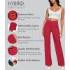 imageHybrid ampamp Company Womens High Waisted Straight Leg Suit Pants Business Work Casual Slacks TrousersRed