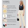 imageHybrid ampamp Company Womens Straight Leg Pull On Pants  Ultra Stretch Ponte  Office ampamp Casual WearIvory