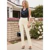 imageHybrid ampamp Company Womens Straight Leg Pull On Pants  Ultra Stretch Ponte  Office ampamp Casual WearIvory