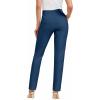 imageHybrid ampamp Company Womens Straight Leg Pull On Pants  Ultra Stretch Ponte  Office ampamp Casual WearNavy