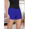 imageHybrid ampamp Company Womens Super Comfy 3 inch Inseam Butt Lifting Stretch TwillDenim ShortsRoyal