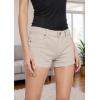 imageHybrid ampamp Company Womens Super Comfy 3 inch Inseam Butt Lifting Stretch TwillDenim ShortsStone