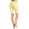 imageHybrid ampamp Company Womens Ultra Stretch Perfectly Shaping Mid Rise Skinny Bermuda Shorts with PocketsBermudapastelyellow